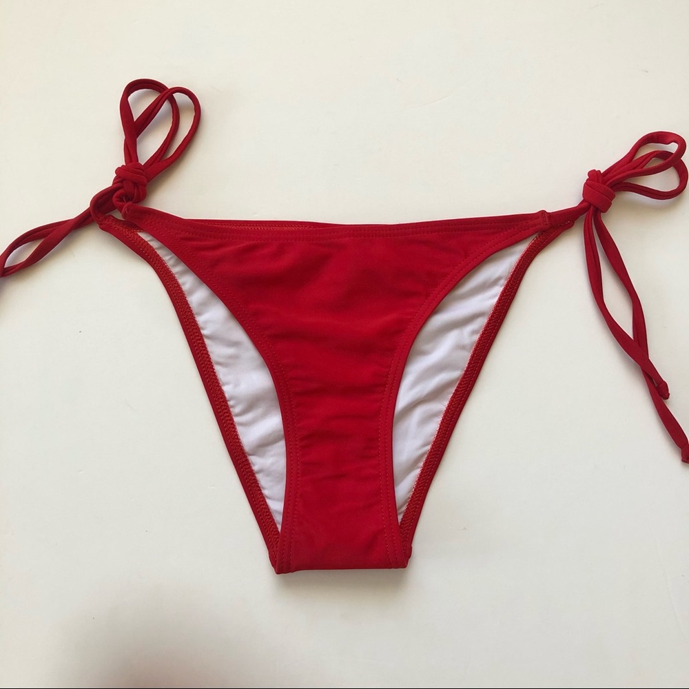 San Taylor Red String Bikini Bottom 10